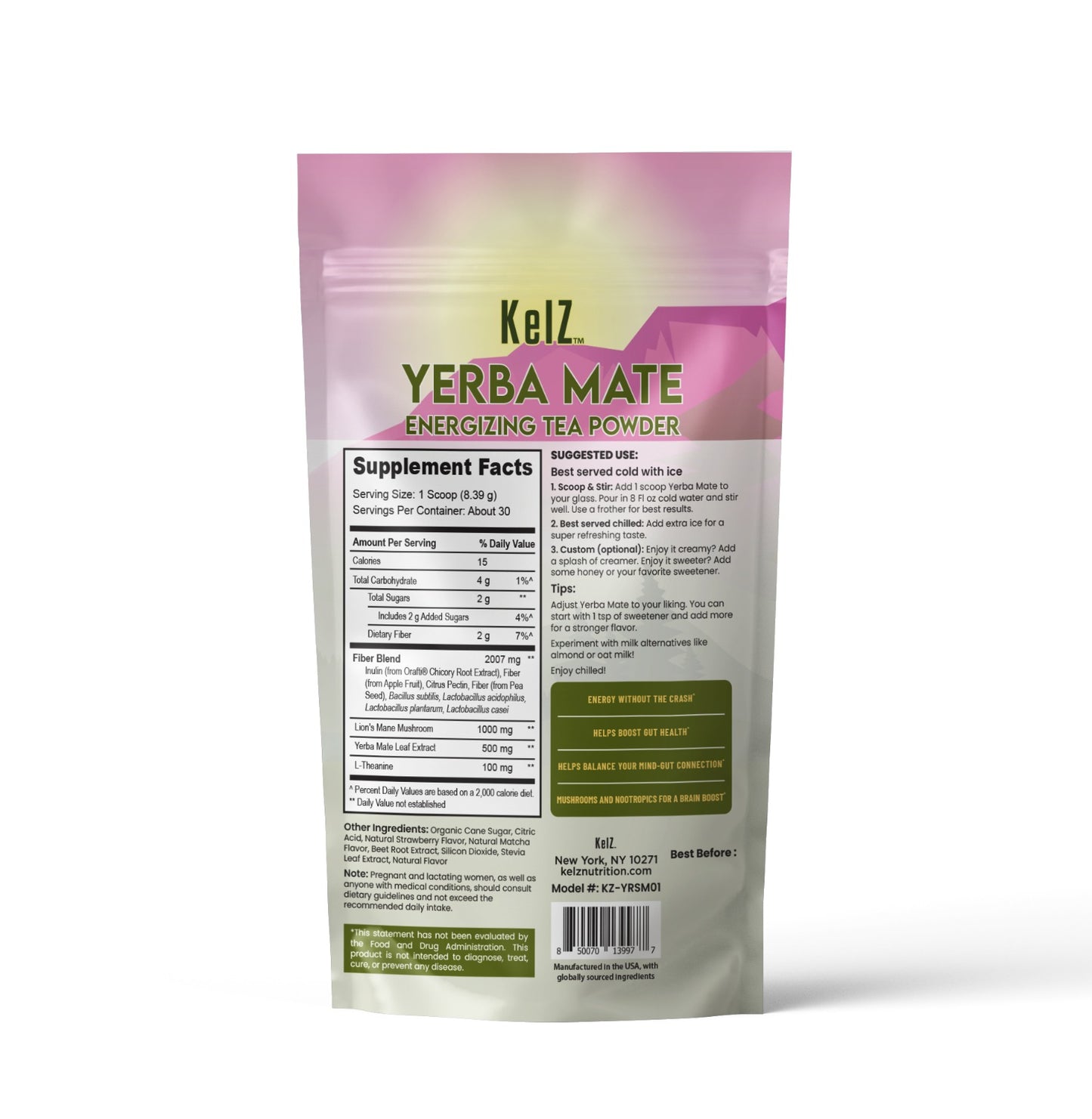 Yerba Mate Strawberry Matcha