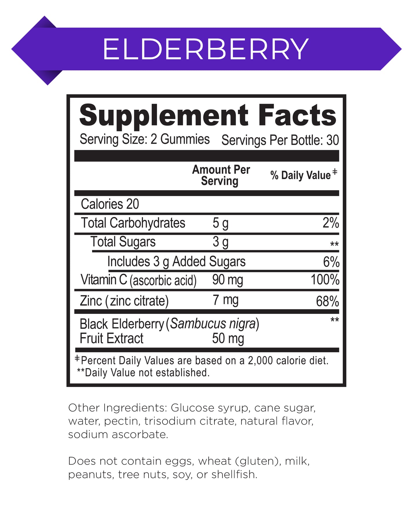 ELDERBERRY + C & Zinc GUMMIES KelZ Nutrition