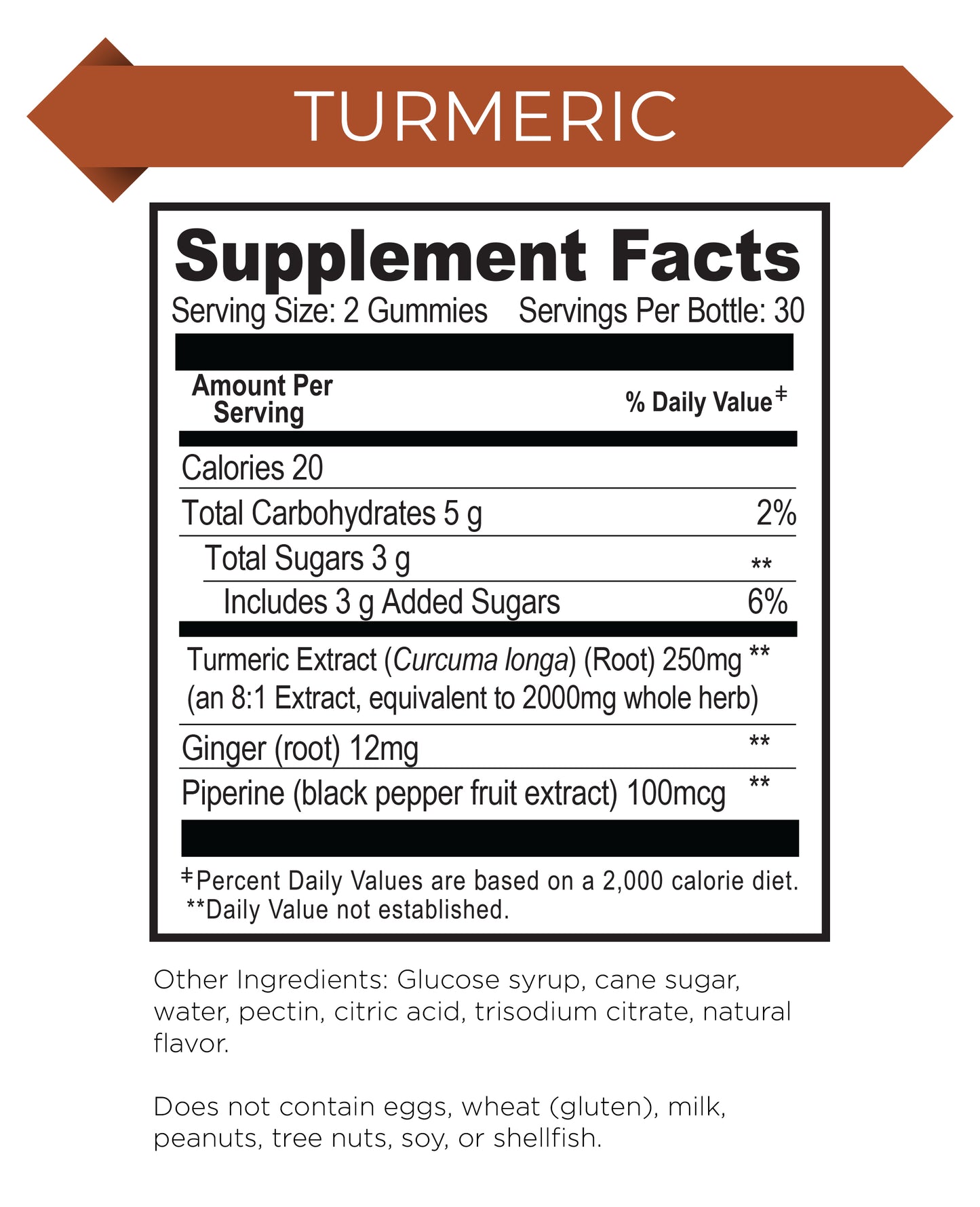 TUMERIC, GINGER & PIPERINE GUMMIES